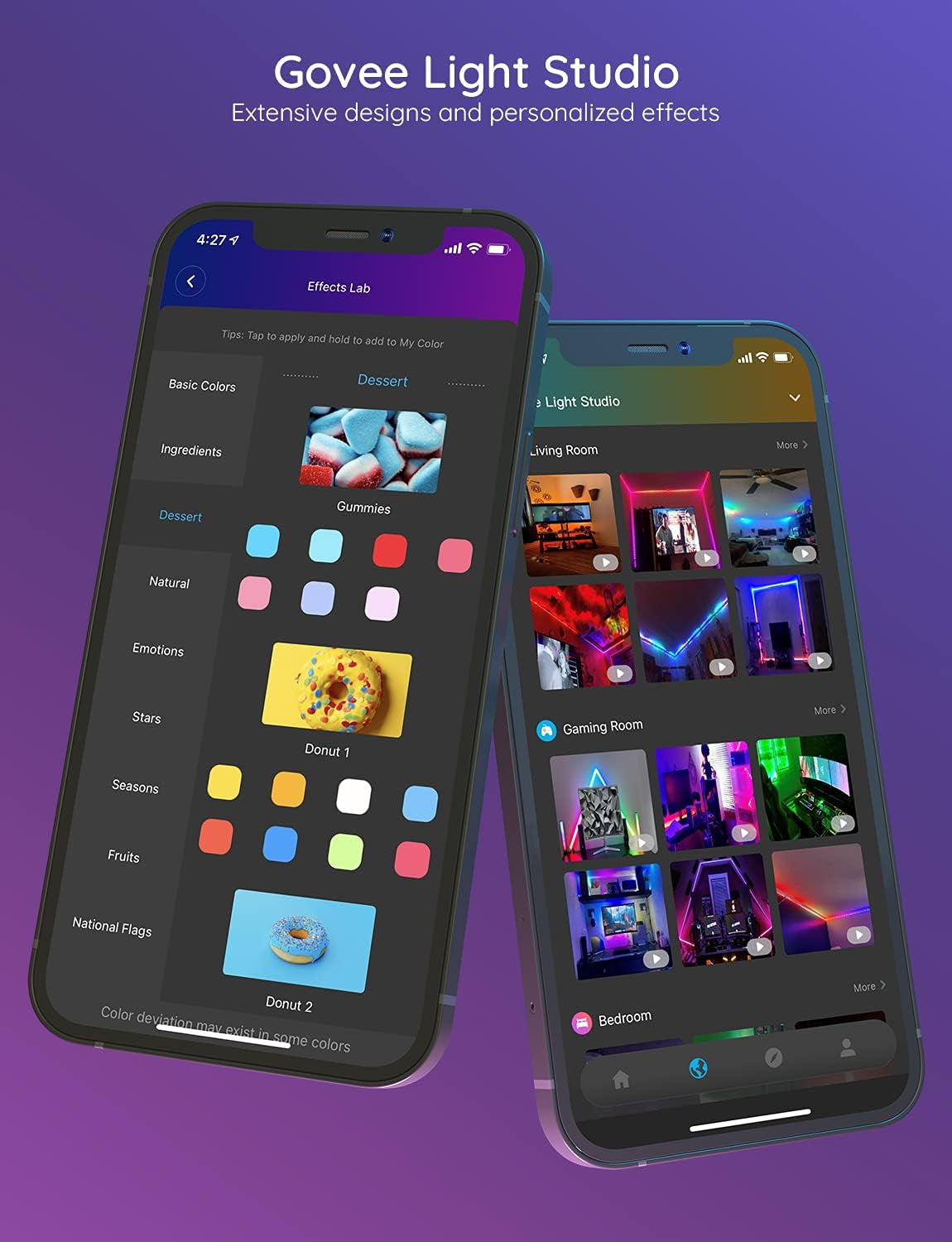 LED Strip Lights RGBIC, 16.4Ft Bluetooth Color Changing LED Lights with Segmented App Control, Smart LED Strip Color Picking, Music Sync LED Lights for Bedroom, Living Room, Party, Christmas